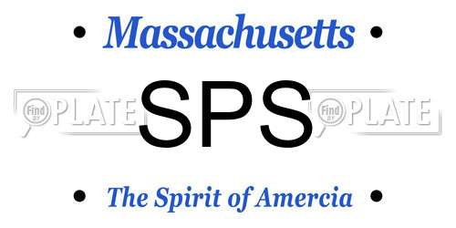 SPS Massachusetts License Plate