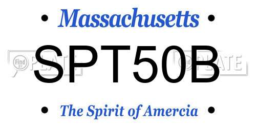 SPT50B Massachusetts License Plate