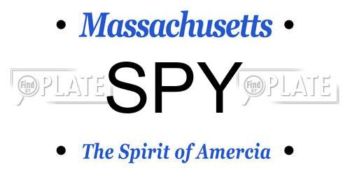 SPY Massachusetts License Plate