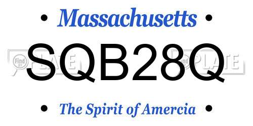 SQB28Q Massachusetts License Plate