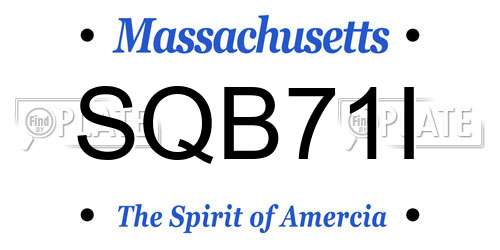 SQB71I Massachusetts License Plate