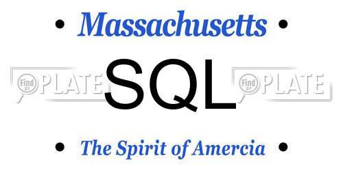 SQL Massachusetts License Plate