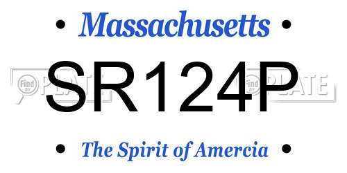 SR124P Massachusetts License Plate
