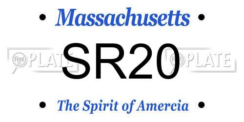 SR20 Massachusetts License Plate