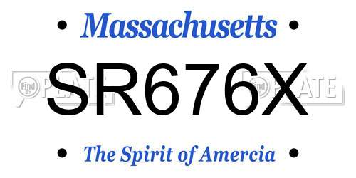 SR676X Massachusetts License Plate