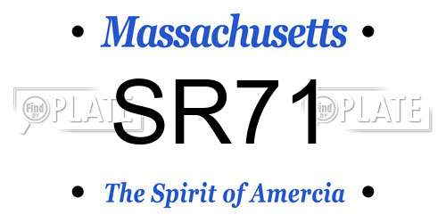 SR71 Massachusetts License Plate