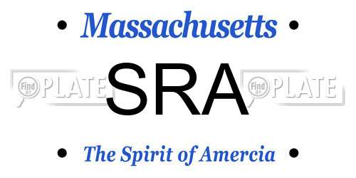 SRA Massachusetts License Plate
