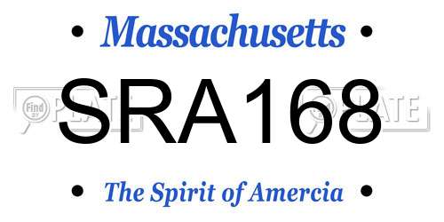 SRA168 Massachusetts License Plate