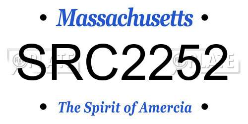 SRC2252 Massachusetts License Plate