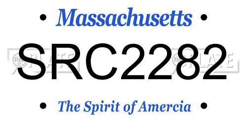 SRC2282 Massachusetts License Plate