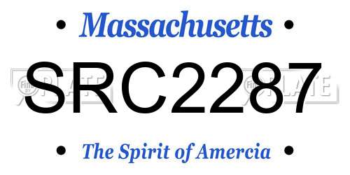 SRC2287 Massachusetts License Plate