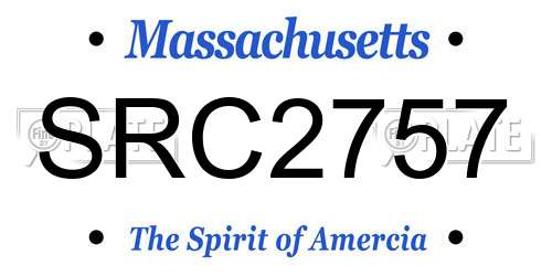 SRC2757 Massachusetts License Plate