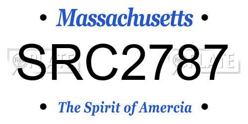 SRC2787 Massachusetts License Plate