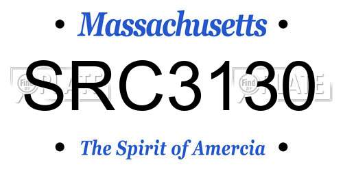 SRC3130 Massachusetts License Plate