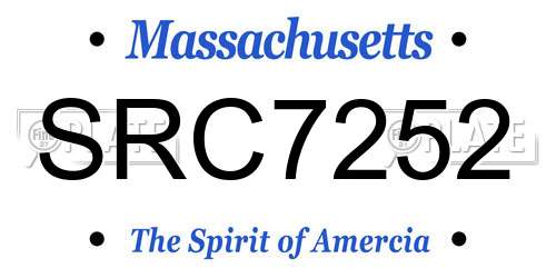 SRC7252 Massachusetts License Plate