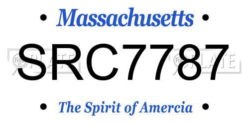 SRC7787 Massachusetts License Plate