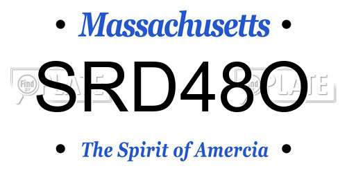SRD48O Massachusetts License Plate