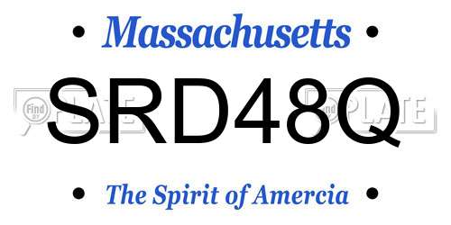 SRD48Q Massachusetts License Plate