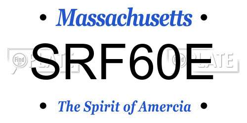 SRF60E Massachusetts License Plate