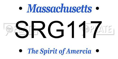 SRG117 Massachusetts License Plate
