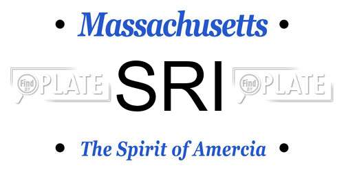 SRI Massachusetts License Plate