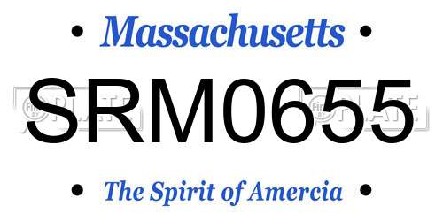 SRM0655 Massachusetts License Plate