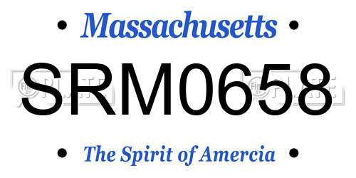 SRM0658 Massachusetts License Plate