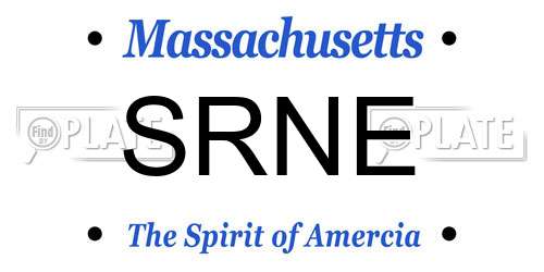 SRNE Massachusetts License Plate
