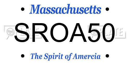 SROA50 Massachusetts License Plate