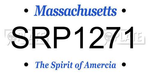 SRP1271 Massachusetts License Plate