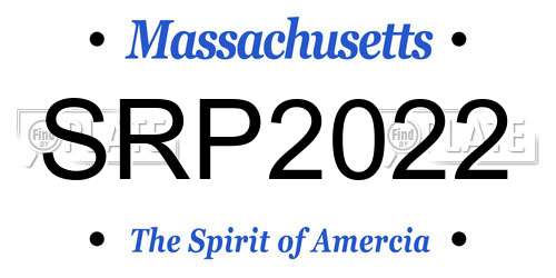 SRP2022 Massachusetts License Plate