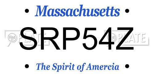 SRP54Z Massachusetts License Plate