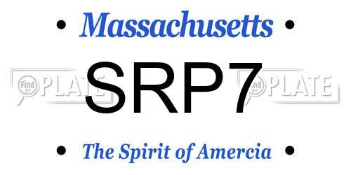 SRP7 Massachusetts License Plate