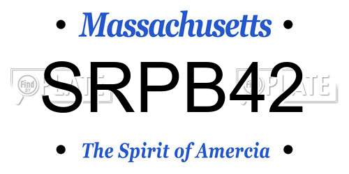 SRPB42 Massachusetts License Plate
