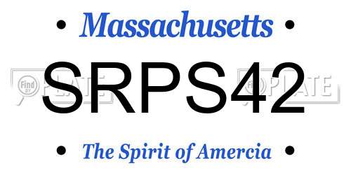 SRPS42 Massachusetts License Plate