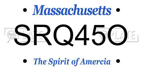SRQ45O Massachusetts License Plate