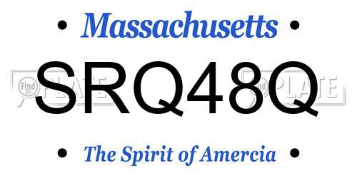 SRQ48Q Massachusetts License Plate