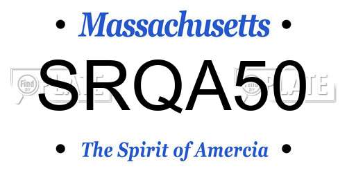 SRQA50 Massachusetts License Plate