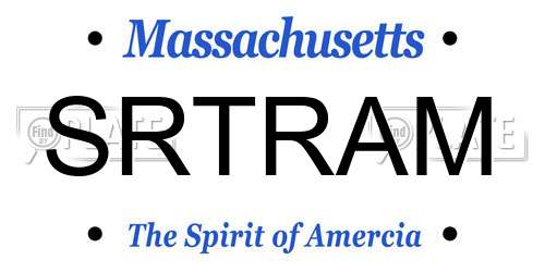 SRTRAM Massachusetts License Plate