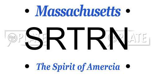 SRTRN Massachusetts License Plate
