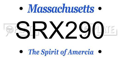 SRX290 Massachusetts License Plate