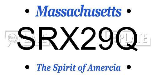 SRX29Q Massachusetts License Plate