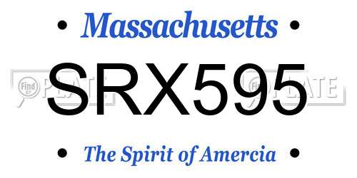 SRX595 Massachusetts License Plate