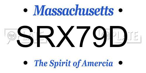 SRX79D Massachusetts License Plate