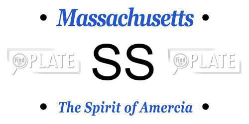 SS Massachusetts License Plate