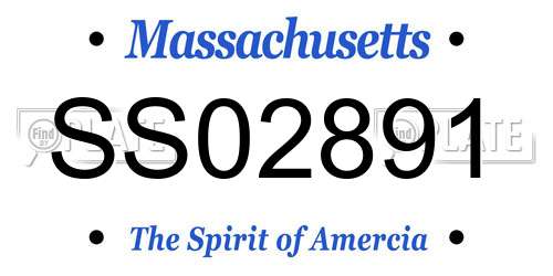 SS02891 Massachusetts License Plate