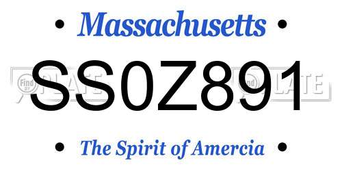 SS0Z891 Massachusetts License Plate