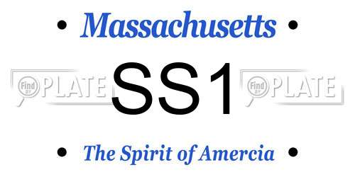 SS1 Massachusetts License Plate