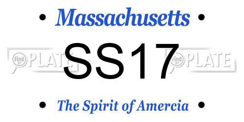 SS17 Massachusetts License Plate