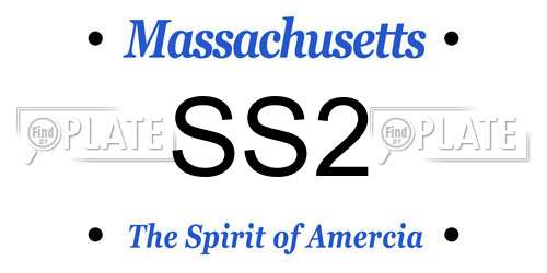 SS2 Massachusetts License Plate